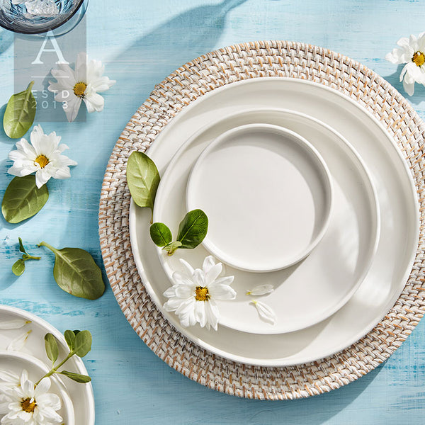 RATTAN WHITEWASH CHARGER PLATE