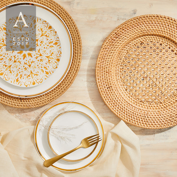 RATTAN HONEY CHARGER PLATE