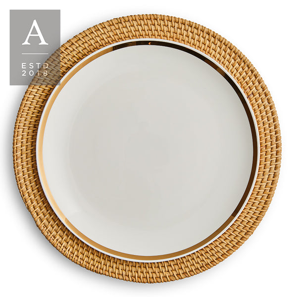 RATTAN HONEY CHARGER PLATE