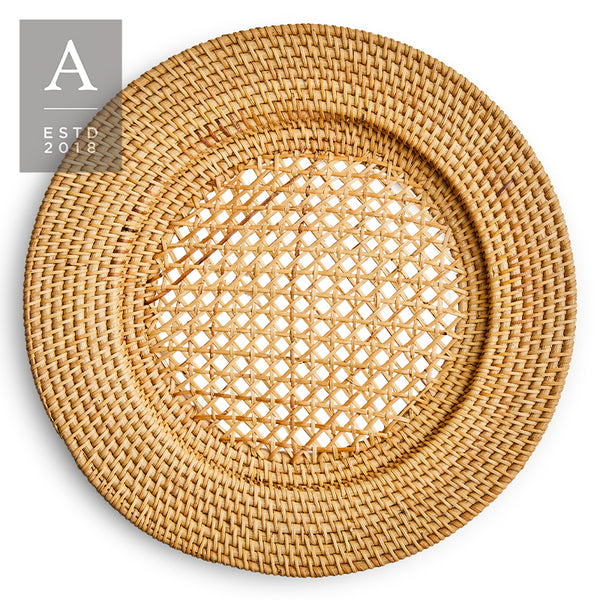 RATTAN HONEY CHARGER PLATE